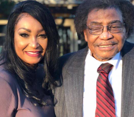 Diane T. Williams with her father.